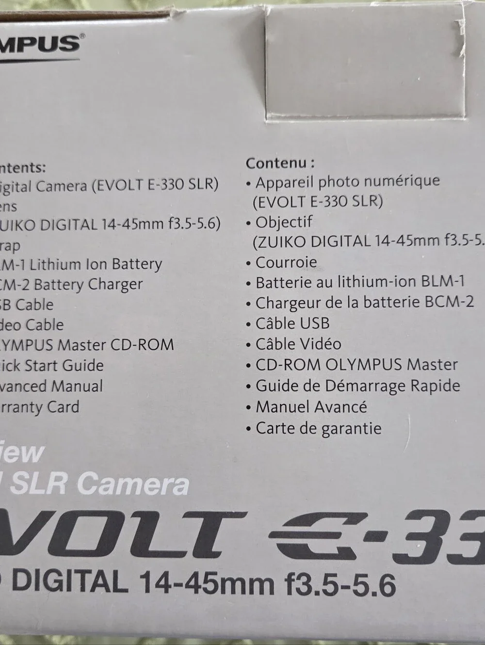 Olympus E-330 DSLR Camera in Black